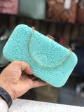 THE CHIKANKARI LUCKNOWI CLUTCH BAG FOR WOMEN -PANIPCW001