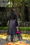 NEW TAMANNA QUEEN COLLECTION BLACK BANARES GOWN WITH DUPATTA -FOFGM001