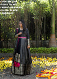 NEW TAMANNA QUEEN COLLECTION BLACK BANARES GOWN WITH DUPATTA -FOFGM001