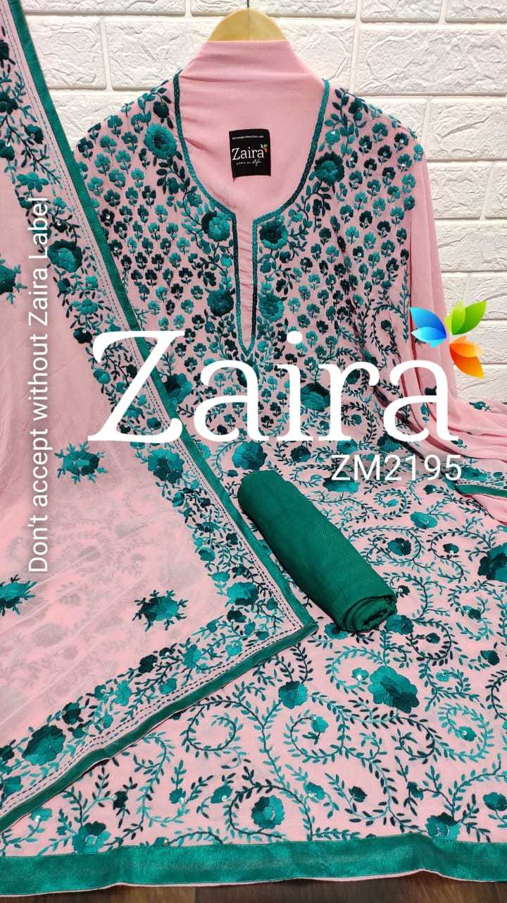 YOUR CHOICE PRESENTS ZAIRA 4251-4254 SERIES GEORGETTE EMBROIDERY WORK  SHARARA SUITS WHOLESALE COLLECTION N1215