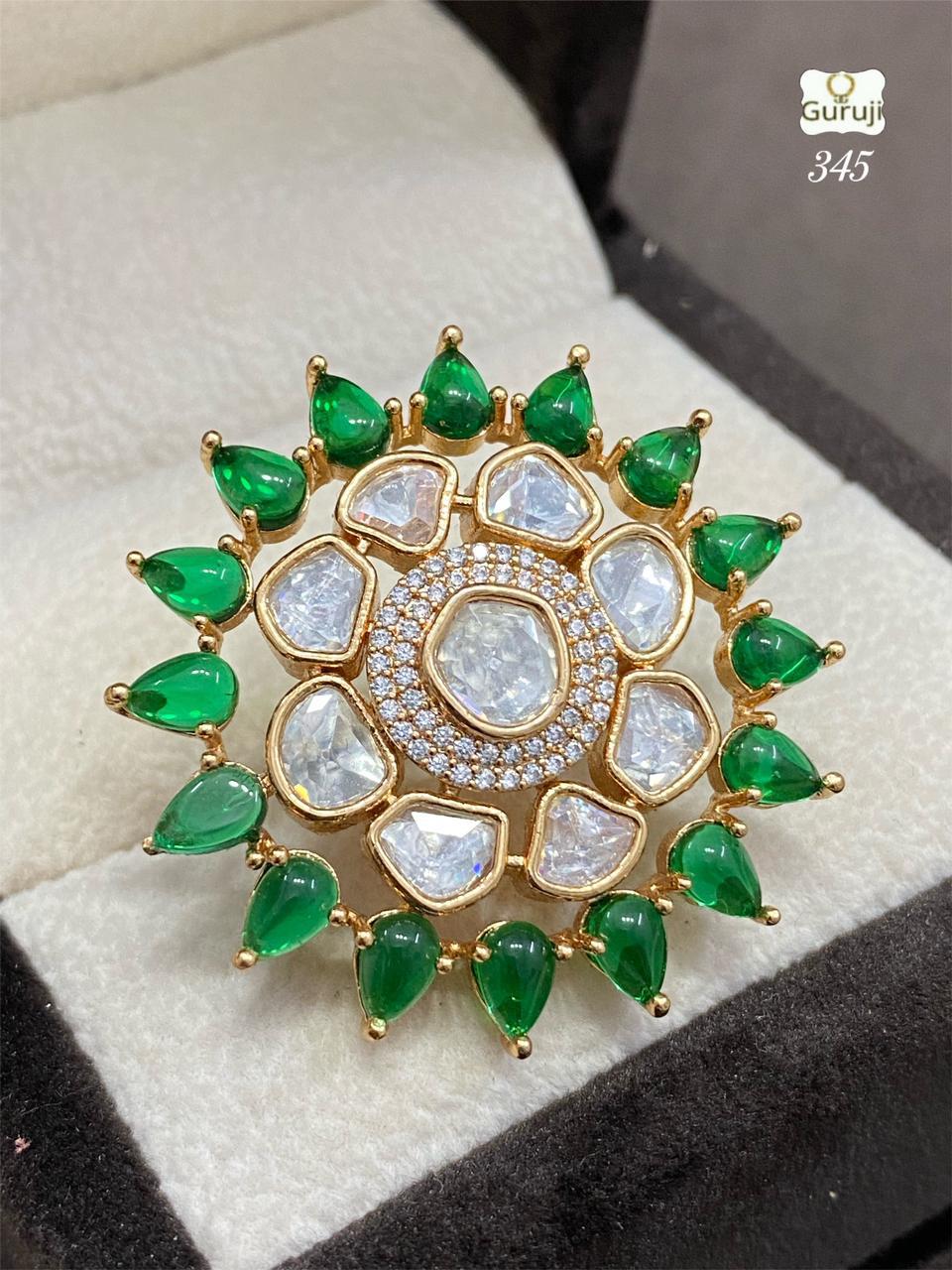 Indian Traditional Bridal Rings Women Gold Plated Band Ethnic Fashion  Jewellery | eBay