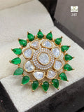 SAMYUKTA, DESIGNER KUNDAN STONE BRIDAL RING FOR WOMEN-LRDRS001