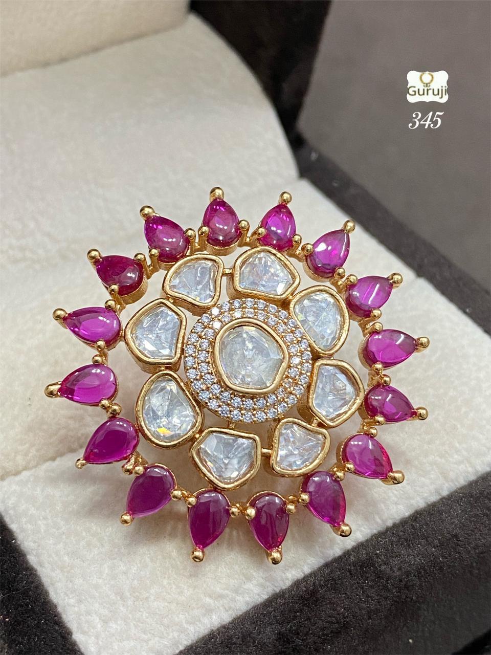 Kemp flower Jumbo bridal ring - (adjustable) – House of Jhumkas