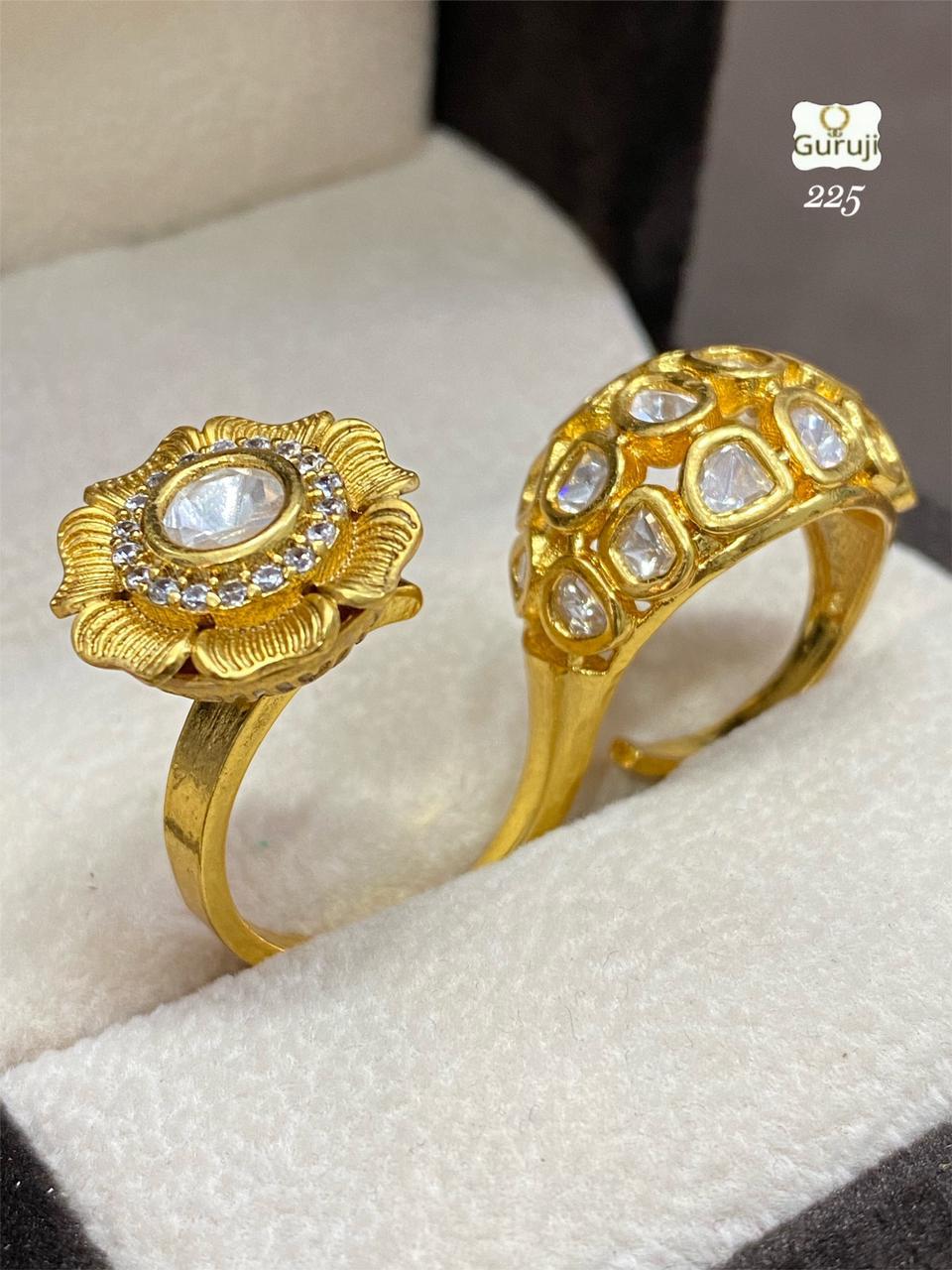 Buy Memoir Goldplated Adjustable Imitation Diamond fingerring Women Fashion  Jewellery (ORKL0732-N) at Amazon.in