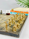 Collectible Premium Metal Brass Made Chess Board Game Set with 100% Brass Pieces,Brass Antique Showpiece Decorative Gift Item-PPBCB001