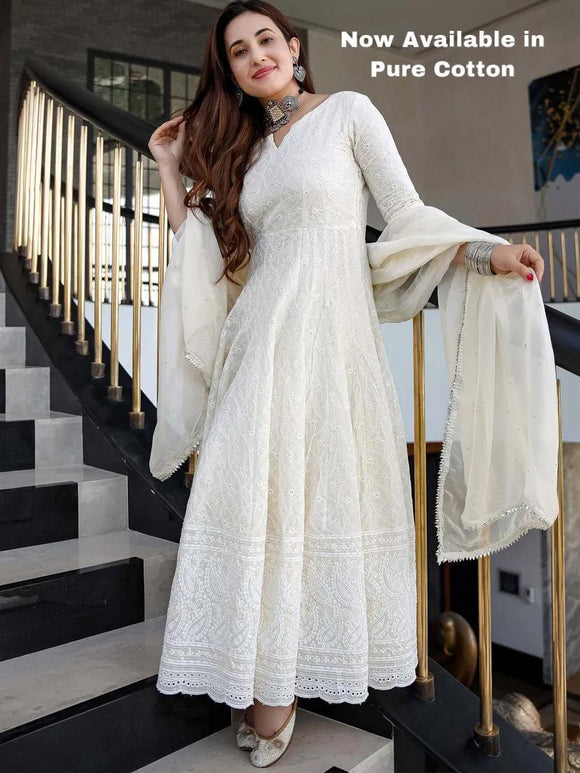 SKC Beautiful Angrakha style Anarkali Kurti with pants and Dupatta wit –  www.soosi.co.in