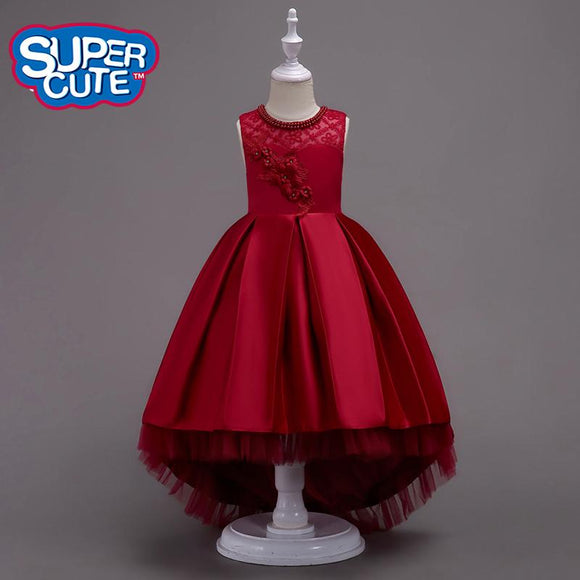 MAROON COLOR SUPER CUTE PARTY WEAR SATIN FROCK FOR GIRLS-PANKSC001M