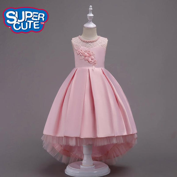 PINK COLOR SUPER CUTE PARTY WEAR SATIN FROCK FOR GIRLS-PANKSC001P