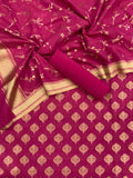 Prerna, Beautiful Pure Banarasi Handloom Cotton  Silk Suit with Banarasi Duppatta-MADHUSS001P