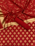Prerna, Beautiful Pure Banarasi Handloom Cotton  Silk Suit with Banarasi Duppatta-MADHUSS001P