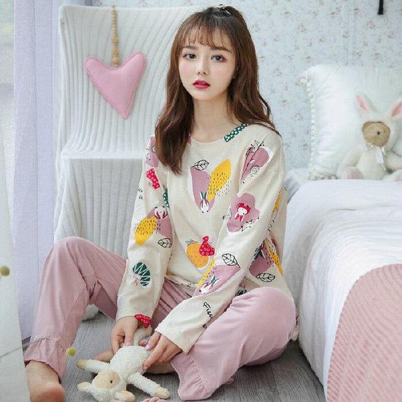 Lilac Beautiful Women Pajama Sets Flannel Solid Plus Velvet