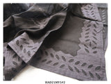 BLACK & GREY  COLOR  HAND APPLIQUE COTTON DUPPATTA FOR WOMEN-KIADW001BG