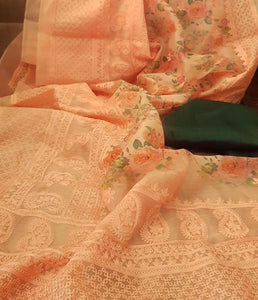 Orange color  Nirmaṇa™ Unveils Exotic  Charishma  Thai Organza Silk Saree for Women-NIRMSW001O
