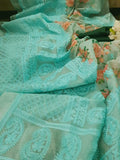 Blue  Nirmaṇa™ Unveils Exotic  Charishma  Thani Organza Silk Saree for Women-NIRMSW001B