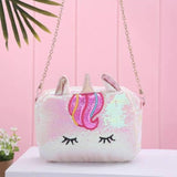 Cute Girls Unicorn Handbag Children Rainbow Color Crossbody Purses And Handbags Princess Girl Cartoon Party Shoulder Bags-PANIUB001