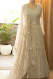 Georgette Anarkali/Gown with Santoon lining and Chinnon Duppatta for Women-OBWGQ001