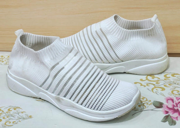 WHITE COMFY CASUAL SNEAKERS FOR GIRLS-JCCS001W