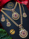MENAKA, GOLD FINISH BRIDAL JEWELLERY SET FOR WOMEN-ARTNS001M