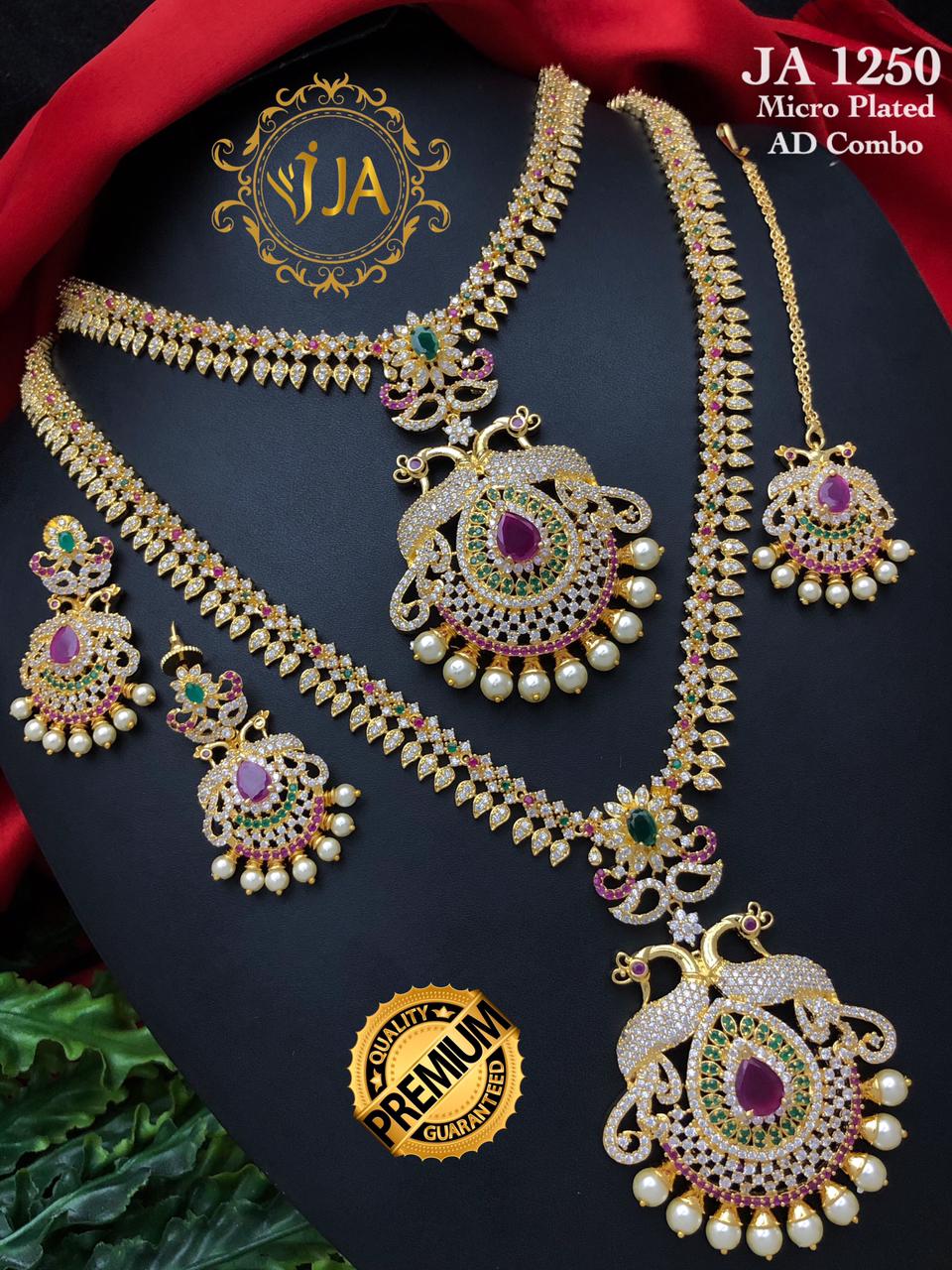 MENAKA, GOLD FINISH BRIDAL JEWELLERY SET FOR WOMEN-ARTNS001M – www
