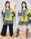 ADP Clothings Digital style Print Short Kaftan for Women-DPSKW001