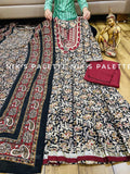 Premium Cotton Kalamkari Print Anarkali Kurti & Gota work on Yoke paired with cotton pant-MOEKS001