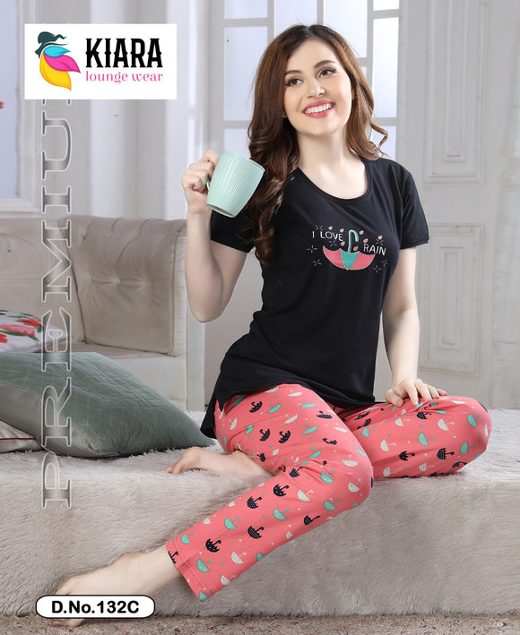 Kiara Lounge Wear New arrival Night Suit for Women-RUHINS001