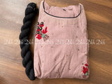 MAUVE BLACK LOVE, Premium heavy quality cotton crush tier pattern gown-SAN GWM001