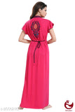 COTTON EMBROIDERED NIGHTY FOR WOMEN-SANWANW001