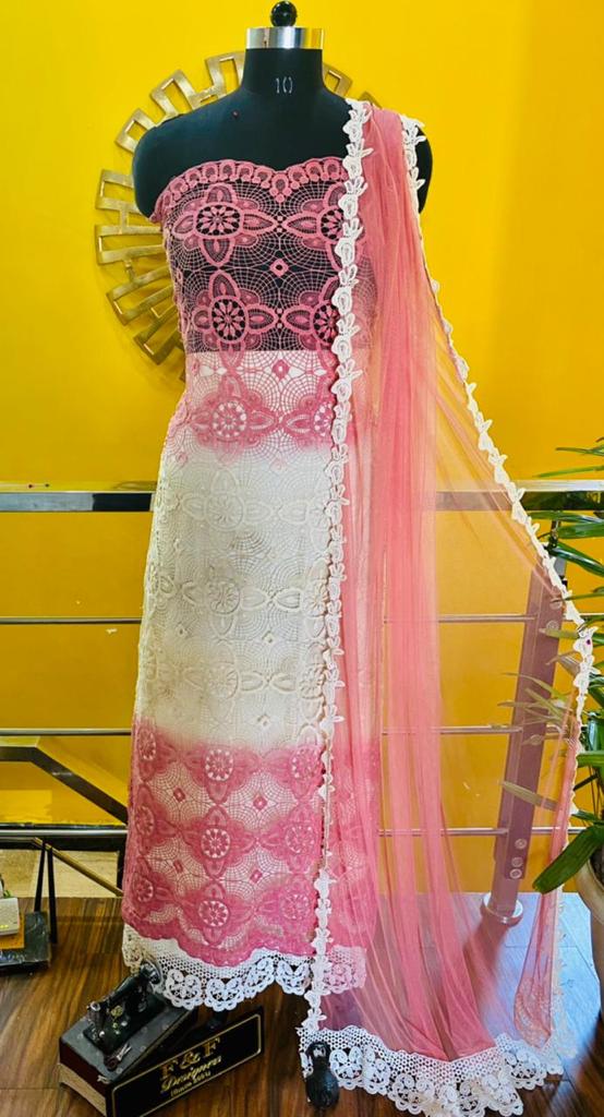 PINK SPARKLES , CROCHET SALWAR SUIT MATERIAL FOR WOMEN -FSCSS001P www.soosi.co.in PINK SPARKLES , CROCHET SALWAR SUIT MATERIAL FOR WOMEN -FSCSS001P www.soosi.co.in