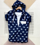 COTTON HOODIE SHIRTS WITH REMOVABLE HOOD FOR MEN-KINGF001