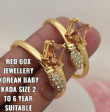RED BOX KOREAN BABY KADA STYLE BANGLES FOR LITTLE GIRLS-ANKI001