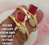 RED BOX KOREAN BABY KADA STYLE BANGLES FOR LITTLE GIRLS-ANKI001