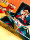THE MOGRA LADY , SET OF 3 BEAUTIFUL TRAYS -PALT001