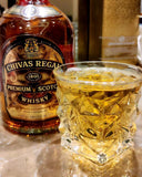 SET OF 6 , SMART DECOR DIAMOND DESIGN CRYSTAL CUT SCOTCH GLASS-SKDSGS001