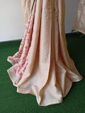 MRINALINI, TUSSAR SILK SAREE WITH MIRROR WORK AND EMBROIDERED BLOUSE -KIAMWS001