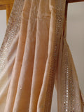 MRINALINI, TUSSAR SILK SAREE WITH MIRROR WORK AND EMBROIDERED BLOUSE -KIAMWS001