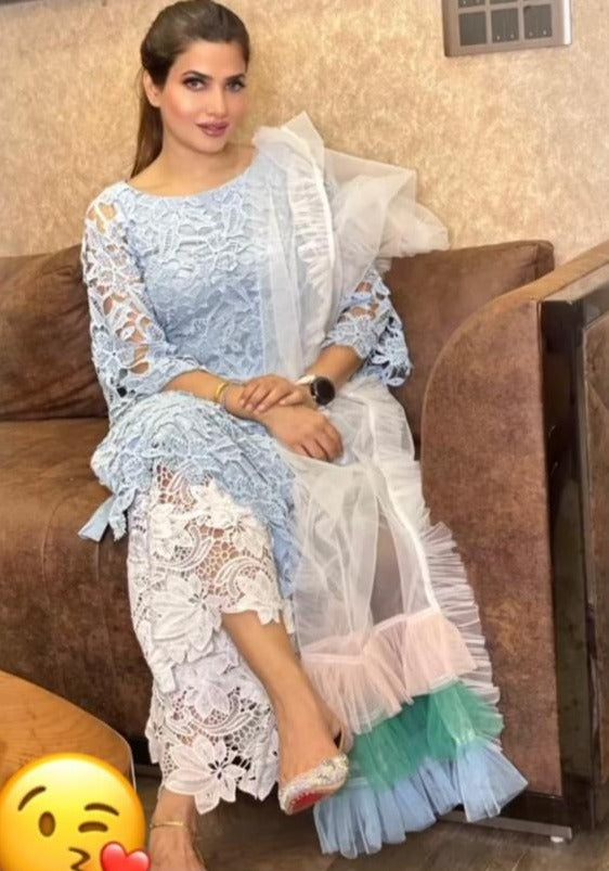 Beautiful krotia embroidery salwar suit material for women-RC001