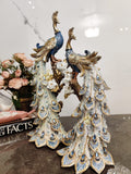 PAIR OF 2 , BEAUTIFUL PEACOCKS TABLE DECOR-MOMPD001