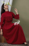 EXCLUSVE COTTON LYCRA FLAIRED DESIGNER GOWN DRESS FOR WOMEN-FOFDW001