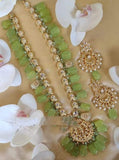 ANJALI, LONG MEENAKARI KUNDAN NECKLACE SET FOR WOMEN-MNS001