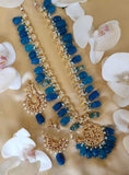 ANJALI, LONG MEENAKARI KUNDAN NECKLACE SET FOR WOMEN-MNS001