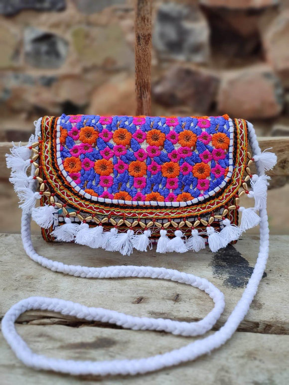 Banjara embroidery patch work sling bag for women-JCBB001