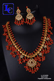 CHANDANA, PAGADAM GUTTAPUSALU MATTE GOLD FINISH NECKLACE SET FOR WOMEN -SAYDNSPG001