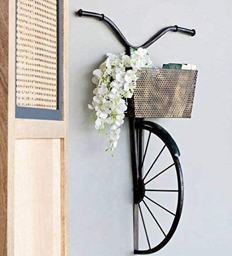 Indian Wrought Iron Cycle Wall Hanging for Books, Decorative Cycle Wall Decor-PALWDC001