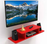MDF TV Entertainment Unit Set Top Box Stand Wall Mounted Shelf Solid Wood TV Entertainment Unit-SKDTVS001