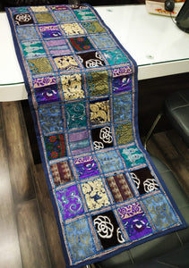 Violet Color Handmade Banjara Embroidered Table & Bed Runner -PALTR001V