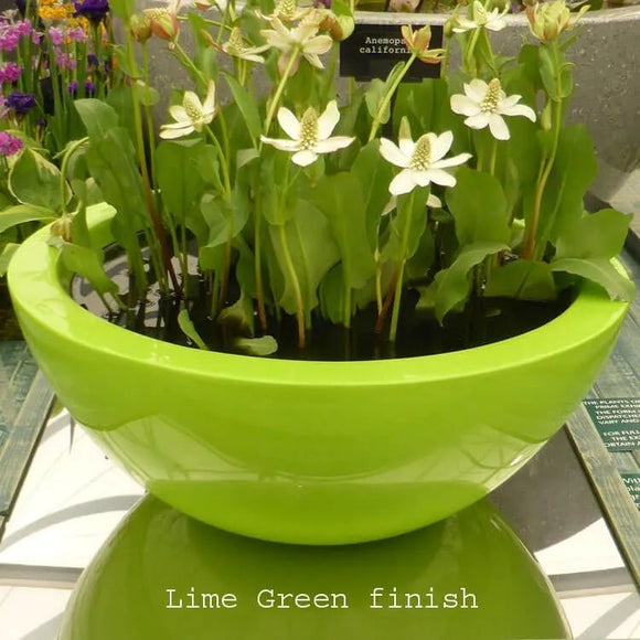 GLOSSY FINISH LIME GREEN SHADE FIBRE GARDEN POND FOR INDOOR AND OUTDOOR GARDEN -RKP001LG