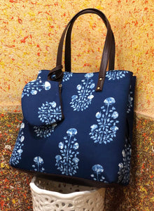 BLUE COLOR THE SWAG TOTE BAG FOR WOMEN-AHMDT001BL
