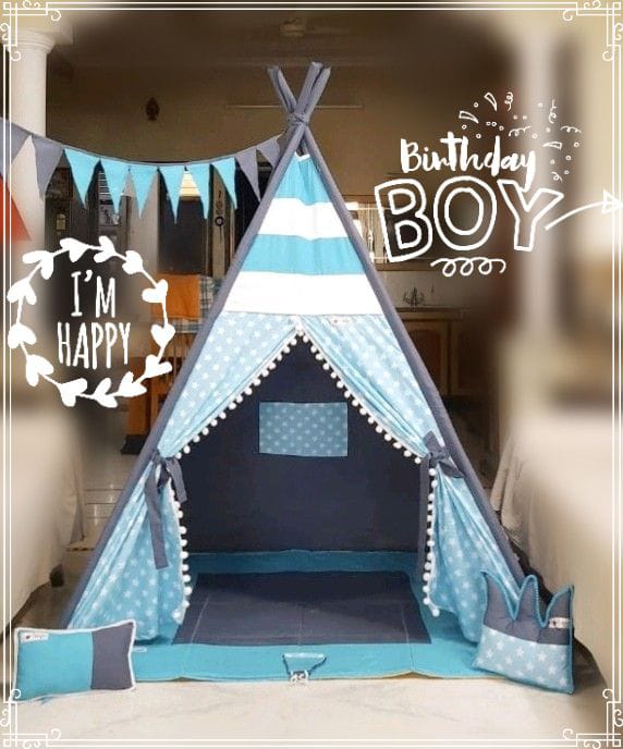 BLUE SHADE , BABY ME KIDS PLAY HOUSE /KIDS INDOOR TENT FOR PLAY -PANIPT001BL