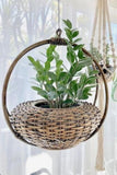 RARE HANGING RATTAN NEST PLANTER -SKDRP001